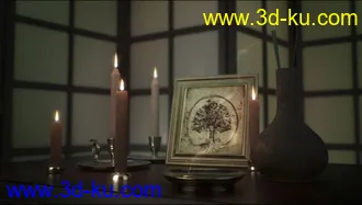3D打印模型老外的蜡烛场景的图片