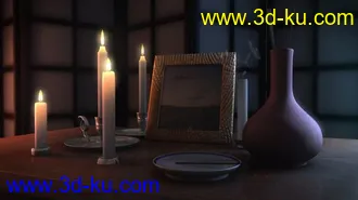 3D打印模型老外的蜡烛场景的图片