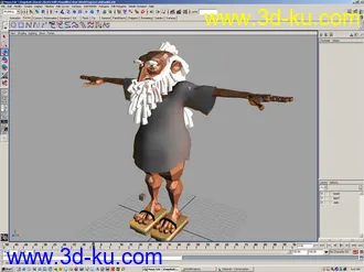 3D打印模型很个性的老头，带复杂绑定的图片