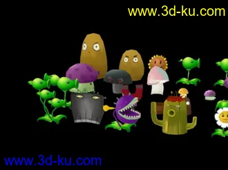蔬菜僵尸游戏，蔬菜模型的图片