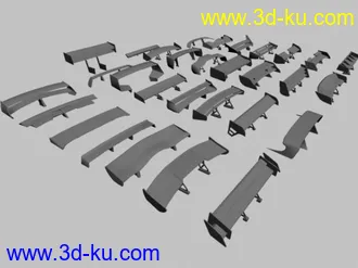 3D打印模型赛车尾翼大全的图片