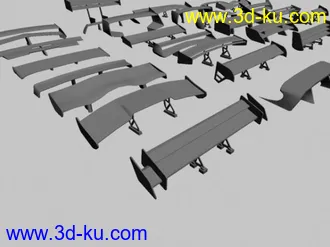 3D打印模型赛车尾翼大全的图片