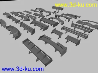 3D打印模型赛车尾翼大全的图片