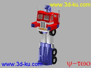 3D打印模型7年前做的擎天柱大哥和变形的图片
