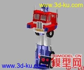 3D打印模型7年前做的擎天柱大哥和变形的图片