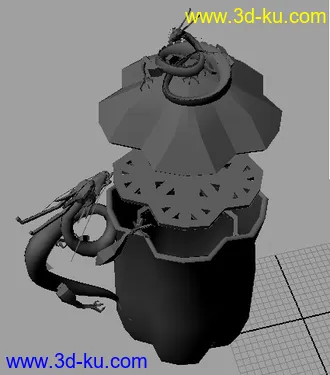 3D打印模型双龙杯的图片