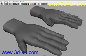 3D打印模型手  简单建模的图片