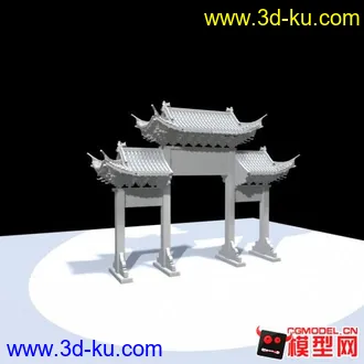 3D打印模型牌楼的图片