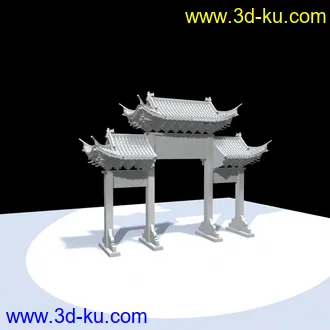 3D打印模型牌楼的图片