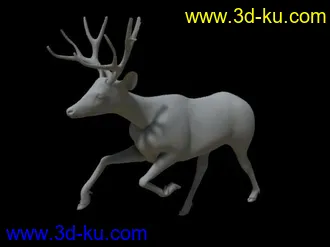 3D打印模型绑定动画——跑动中的鹿。的图片