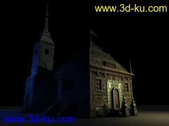 3D打印模型次时代游戏场景 石屋的图片