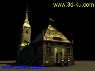 3D打印模型次时代游戏场景 石屋的图片