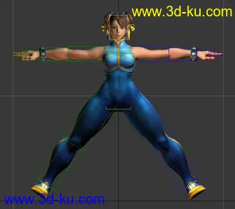 3D打印模型街霸春丽简单绑定版的图片