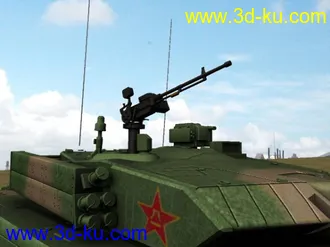 3D打印模型中国99式坦克从制作到动画的图片