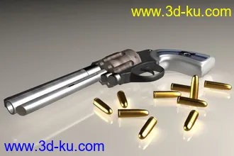 3D打印模型左轮手枪的图片