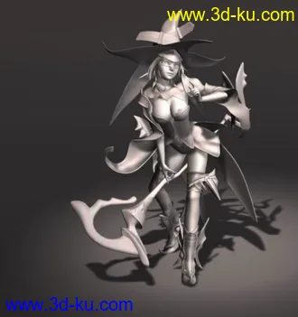3D打印模型小巫女的图片