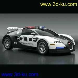 3D打印模型警车版布加迪威龙 Bugatti Veyron的图片