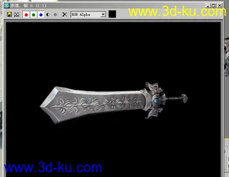 3D打印模型自己做的一把剑，不好勿喷，本人自学max（新手）的图片