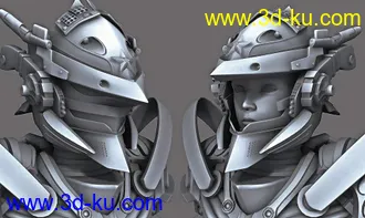 3D打印模型女性机器战士的图片