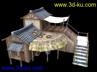 3D打印模型古代民宅场景的图片