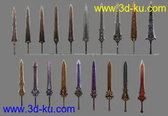 3D打印模型Tera武器大全之双手大剑的图片