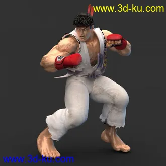 街霸4 隆  高精模型 带max材质贴图以及Keyshot渲染文件的图片