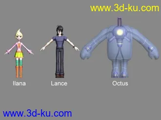 3D打印模型FusionFall - 组合战神的角色的图片