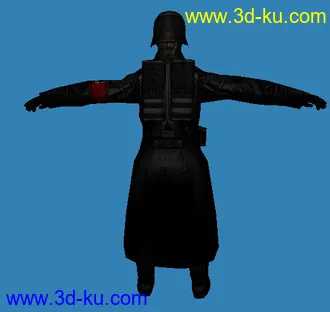 3D打印模型德国军官人物  僵尸版①的图片