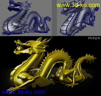 以前项目里面龙的模型！发出来和大家分享，顺便换点积分。。。!的图片