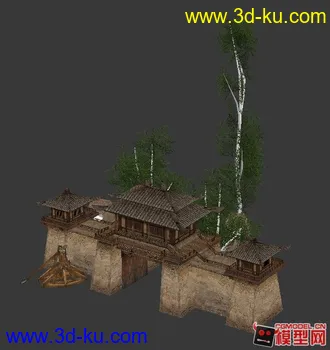 3D打印模型[古代场景]_《赤壁》一个古建筑. ...的图片