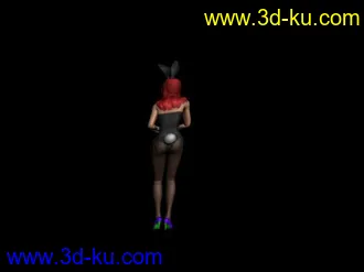 3D打印模型兔年 送大家个 性感黑丝兔女郎（注意身体哦）的图片