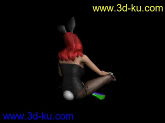 3D打印模型兔年 送大家个 性感黑丝兔女郎2（注意身体哦）的图片