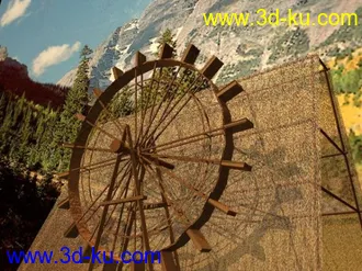 3D打印模型古时期水力磨坊的图片