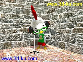 3D打印模型四眼田鸡的图片