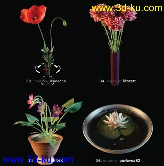 3D打印模型花的图片