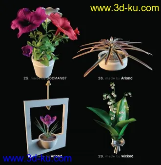 3D打印模型花的图片