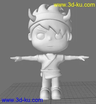 3D打印模型Q版男孩lightwave做的（OBJ文件）文件已更改之前打不开的情况我抱歉的图片
