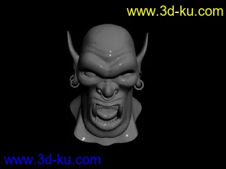3D打印模型兽头！喜欢做头部的可以参考下（mb文件）的图片
