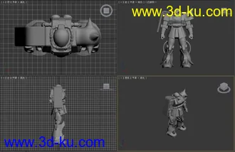 3D打印模型处女作，自己自学的，做得马马虎虎吧。zaku的图片