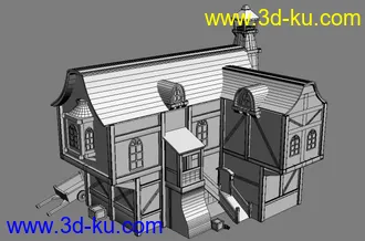 3D打印模型比较早做的！英式建筑的图片