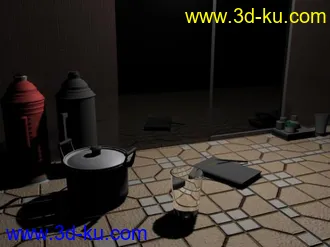 3D打印模型自己做的小场景，上了一点材质之类的，做不下去了，哪位高手帮帮忙！大的压缩包是的！的图片