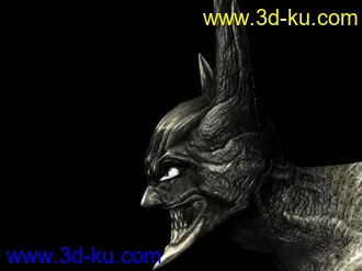 3D打印模型自己练习制作的蝙蝠侠头部  望大仙指点~~的图片