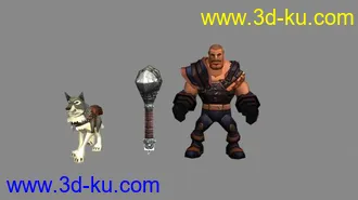 【CGMODEL首发】《火炬之光》战士模型附宠物狗模型~的图片