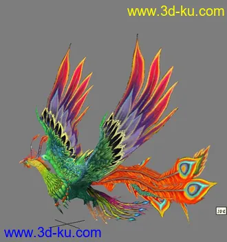 3D打印模型带动画的凤凰，绝对让你心动~的图片