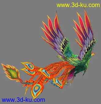 3D打印模型带动画的凤凰，绝对让你心动~的图片