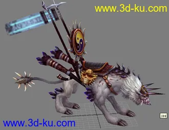冰狼坐骑模型的图片