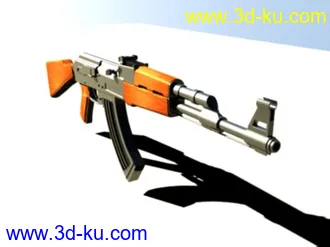 3D打印模型自己做的一把AK-47的图片