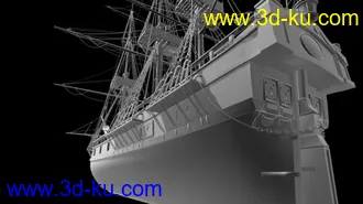 3D打印模型一艘非常精细的大帆船。。。的图片