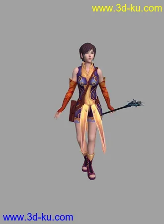 应聘北京某网游公司3D动作时候的作品  有模型 有动作的图片