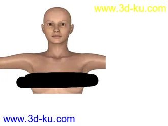 真实女性模型与贴图(补丢失档)的图片